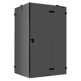 AWT Duschabtrennung LAS1500-B schwarz 150x90 rechts